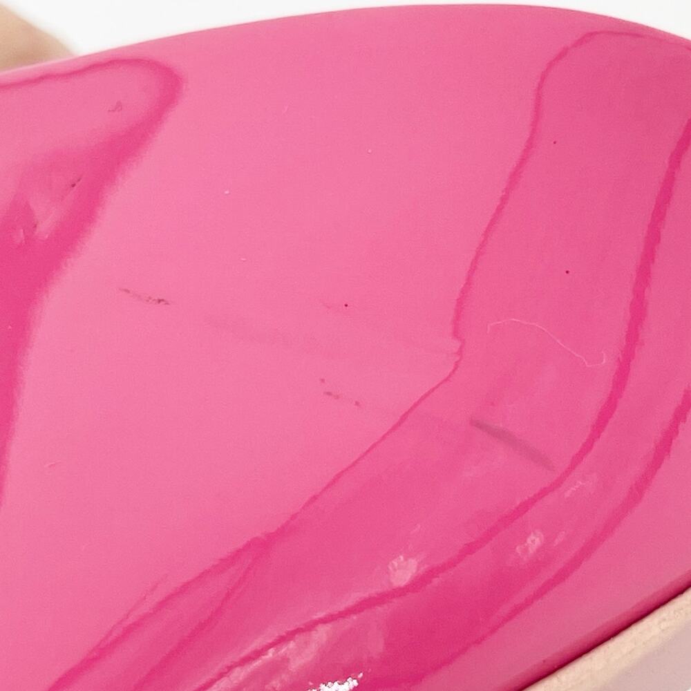 Chanel 2022 Pink Patent Calfskin CC Logo Low Block Heel Mules Sandals EU 38.5 - Picture 11 of 16